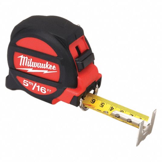 16 ft Steel SAE Tape Measure, Red