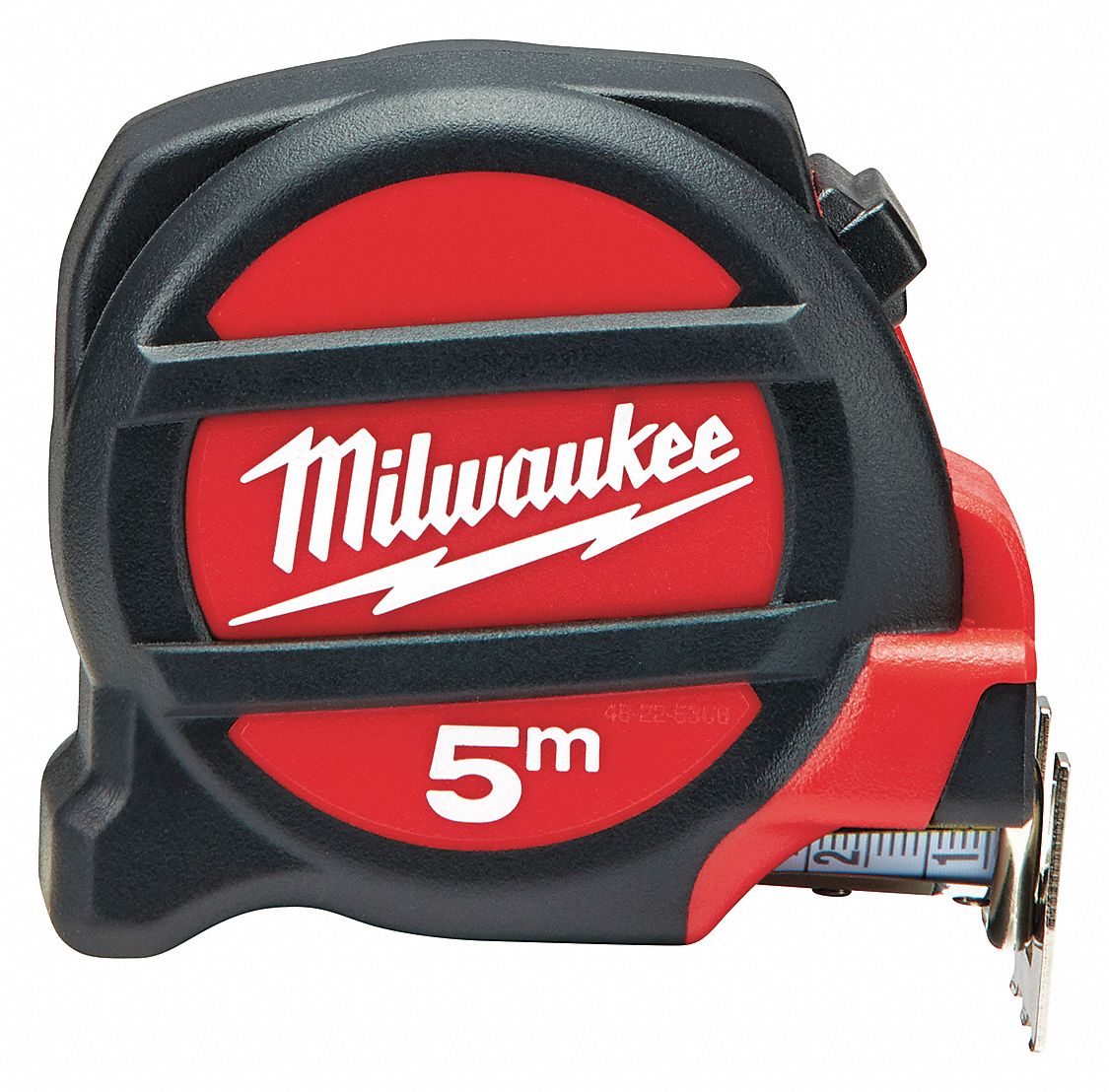 5m Steel Metric Tape Measure, Black/Red Grainger