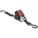 TIE DOWN STRAP, RATCHET, S-HOOK, GEN PURPOSE, 1 IN W, 500 LB WLL, BLACK, 15 FT L, SELF-RETRACTING