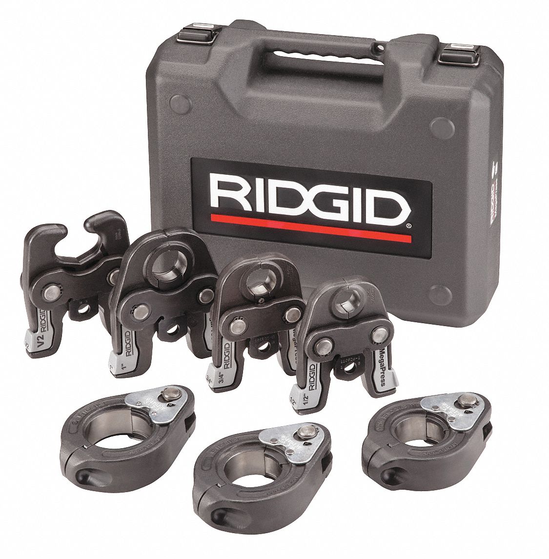 RIDGID Pressing Jaw Kit,1/2 in. to 2 in. Pipe 34TC1048553 Grainger