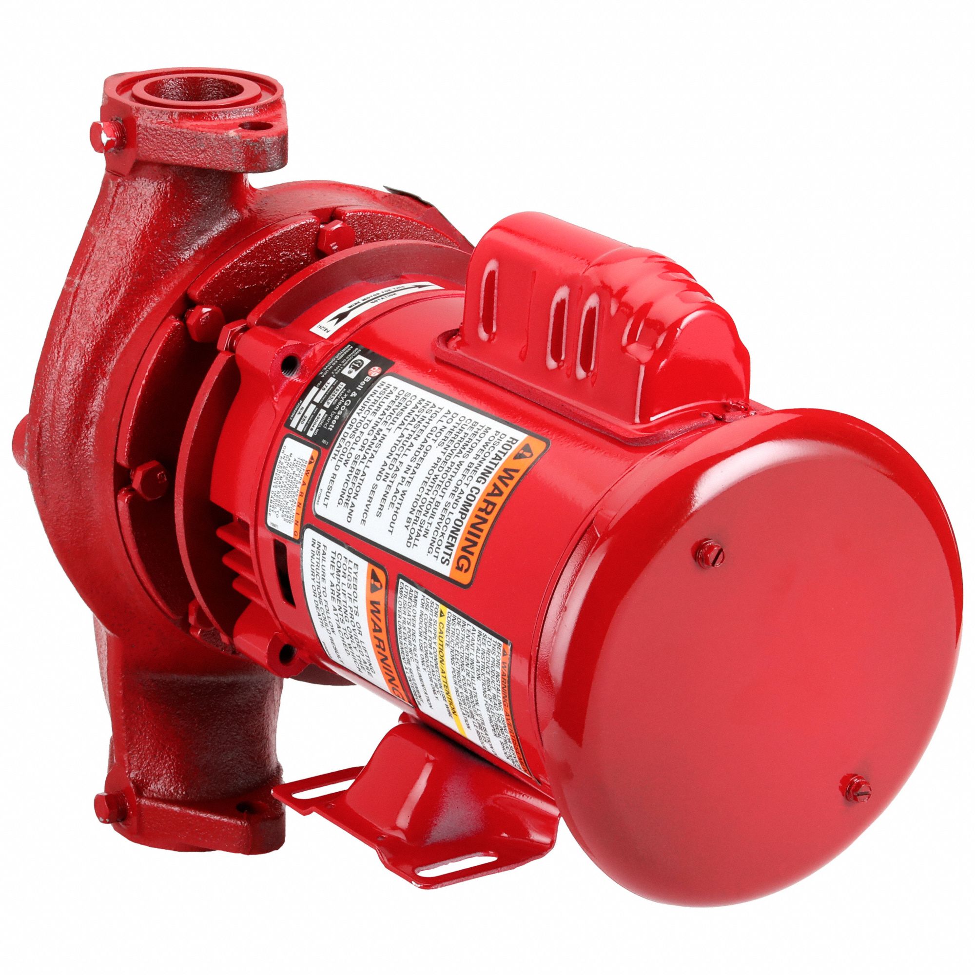 Hydronic Circulating Pump: 1/4 hp HP, 115/208 - 230V AC, Cast Iron, 1, 60 gpm, 18 ft Max. Head