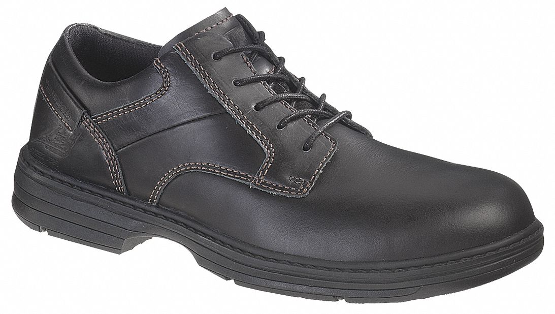 CAT Oxford Shoe, 111/2, W, Men's, Black, Steel Toe Type, 1 PR 34TY88