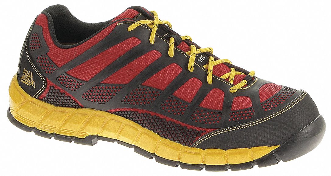 CAT Athletic Shoe, 10, M, Men's, Red, Composite Toe Type, 1 PR 34UC69