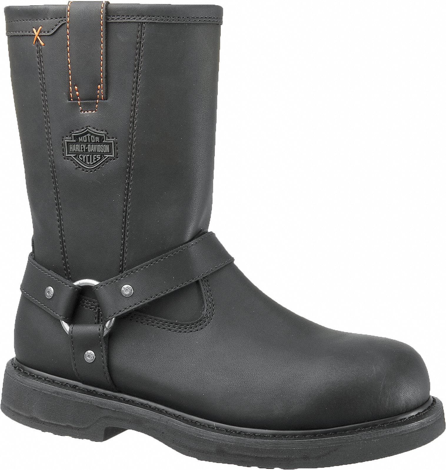 black wellington work boots