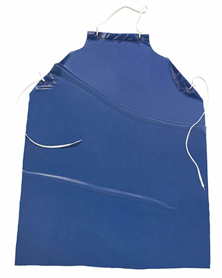 WEST CHESTER PROTECTIVE GEAR Bib Apron, 45inLx36inW, Blue, Vinyl, PK12
