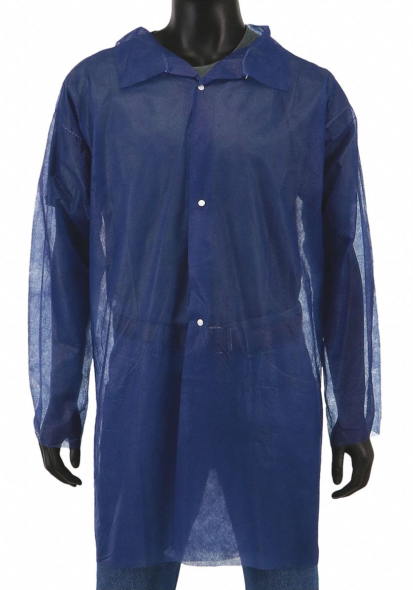 WEST CHESTER PROTECTIVE GEAR Disposable Lab Coat, M, PP, 22g, PK30 34UJ933511/M Grainger