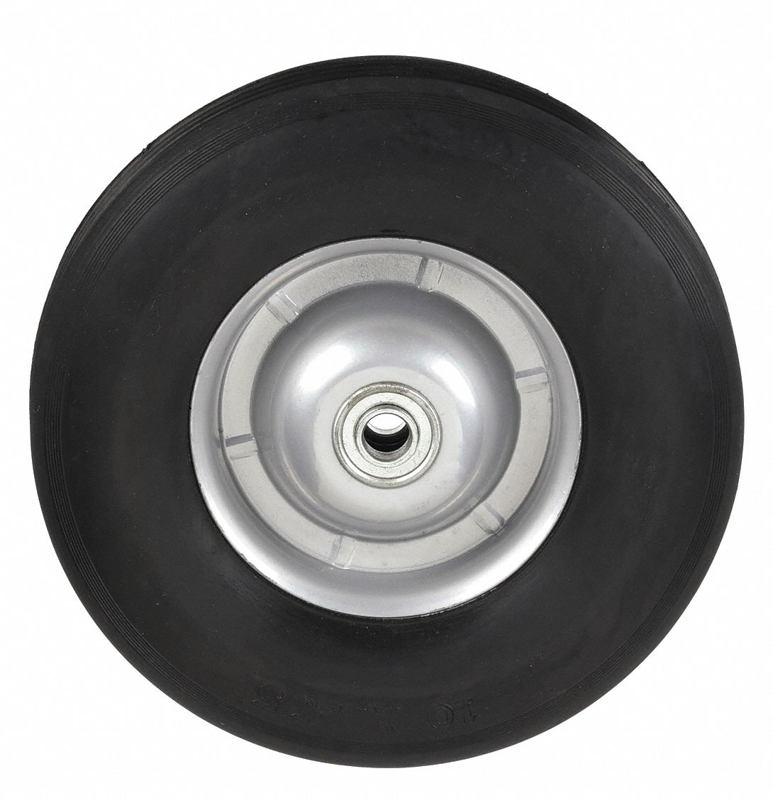 Wheel 10" x 2.75" Solid Rubber Rubber