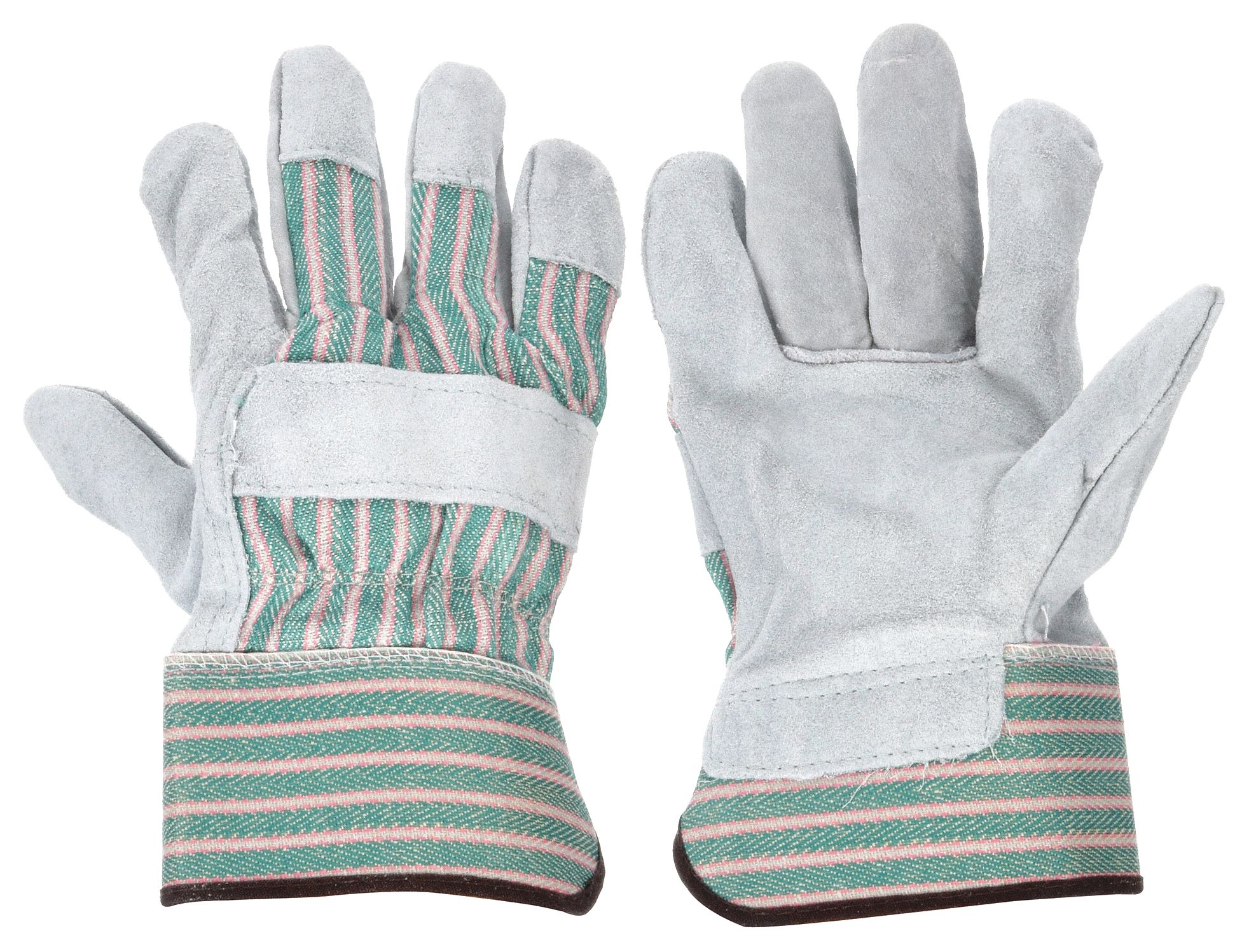 Leather Palm Glove, Right Hand, Green/Pink