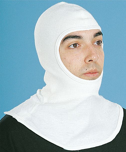 Flame Resistant Hood, Over The Head, White