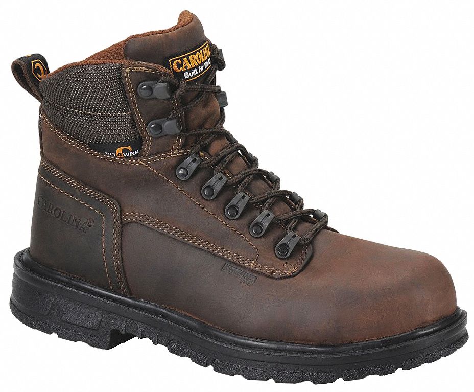 CAROLINA SHOE 6 in Work Boot, 9 1/2, D, Men's, Brown, Steel Toe Type, 1 ...