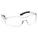 SAFETY READING GLASSES, FRAMELESS, WRAPAROUND, PC, ANTI-SCRATCH, CLEAR, +2.50, BIFOCAL, BOTTOM