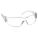 SAFETY GLASSES, FRAMELESS, WRAPAROUND, CLEAR, PC, ANTI-SCRATCH, CSA Z94.3, M, UNISEX