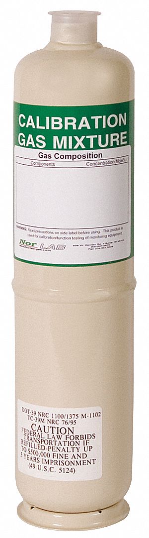 Calibration Gas, Propane, Steel