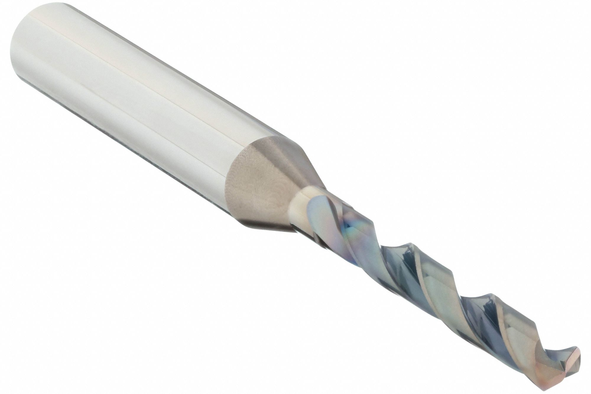 Jobber Length Drill Bit: #20, 140° R-Thinning Point, EgiAs-Coated Carbide