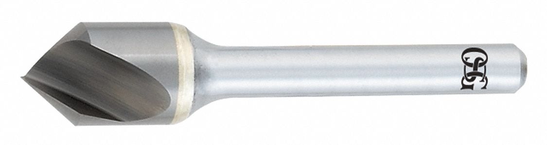Countersink: 1 in Body Dia., 1/2 in Shank Dia., Bright (Uncoated) Finish, 3 1/4 in Overall Lg