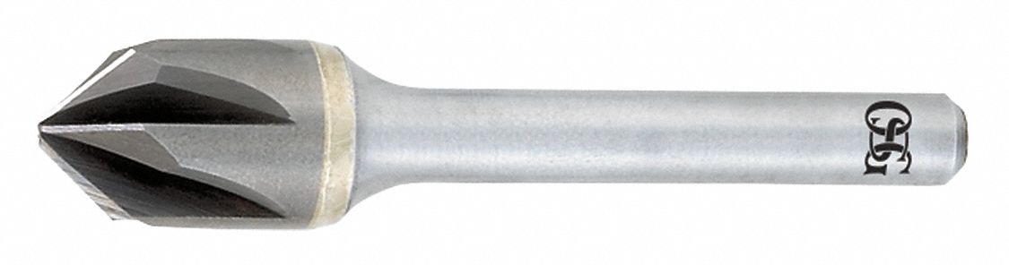 COUNTERSINK, ⅝ IN BODY DIAMETER, ⅜ IN SHANK DIAMETER, BRIGHT/UNCOATED FINISH, 2⅞ IN L