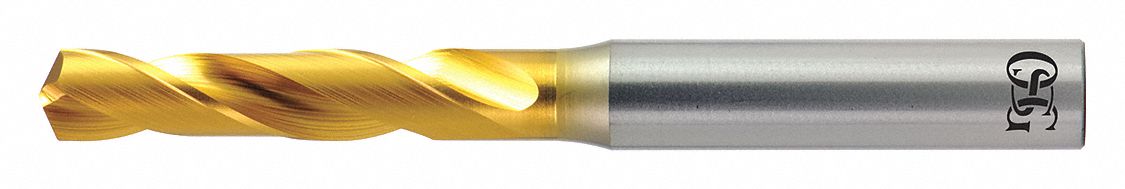 Screw Machine Drill Bit: #42, 130° X-Thinning Point, TiN-Coated Cobalt