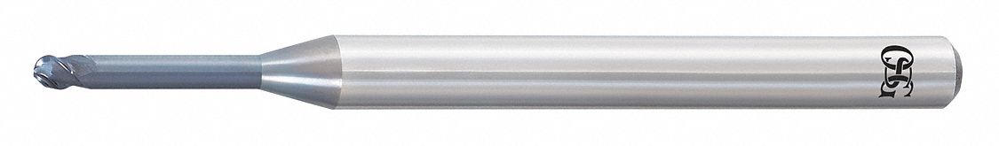 Ball End Mill, Single End, 0.60mm, Carbide