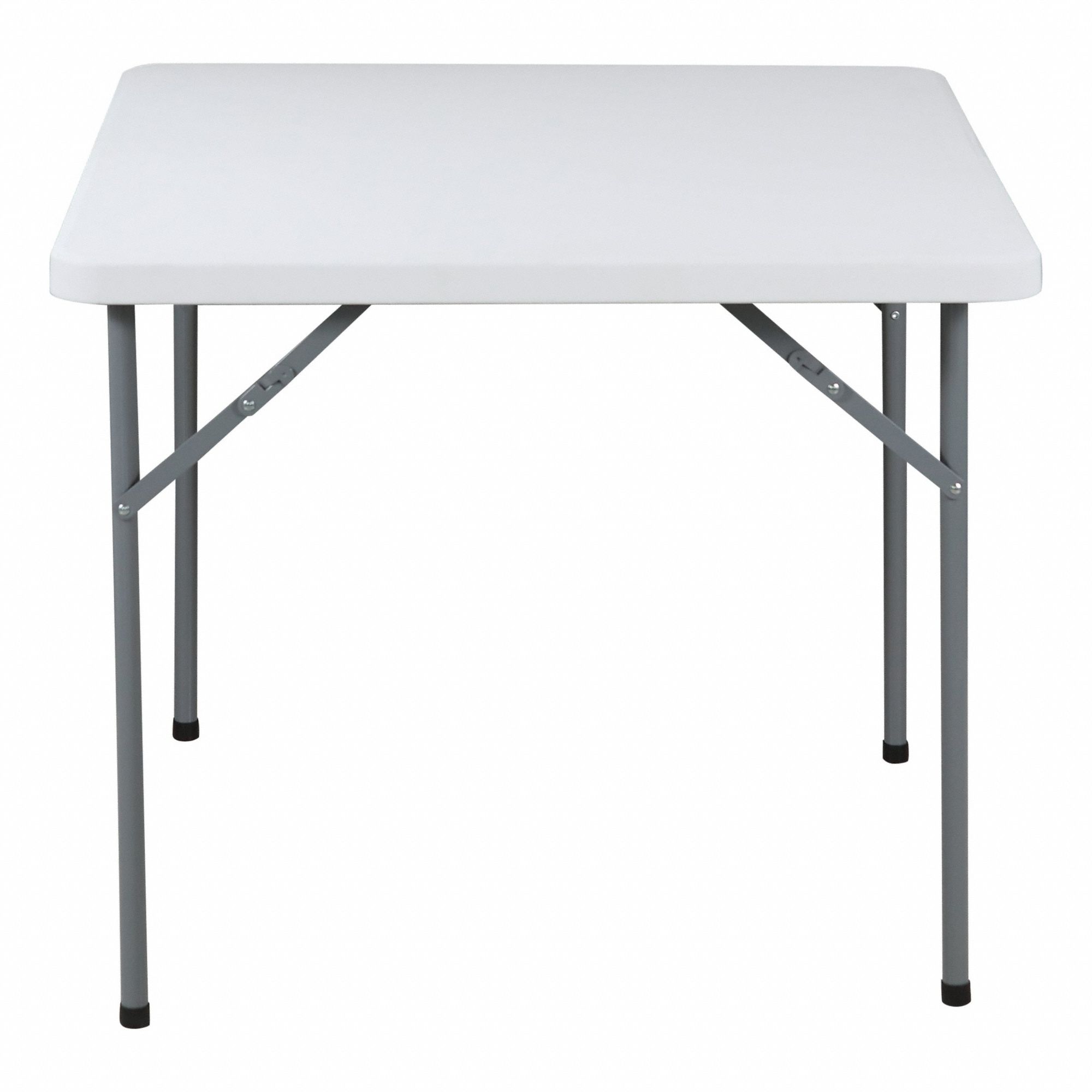 Folding Table: Square Table Shape, Platinum Granite Tabletop, 34 in Dp, 34 in Wd, 29 in