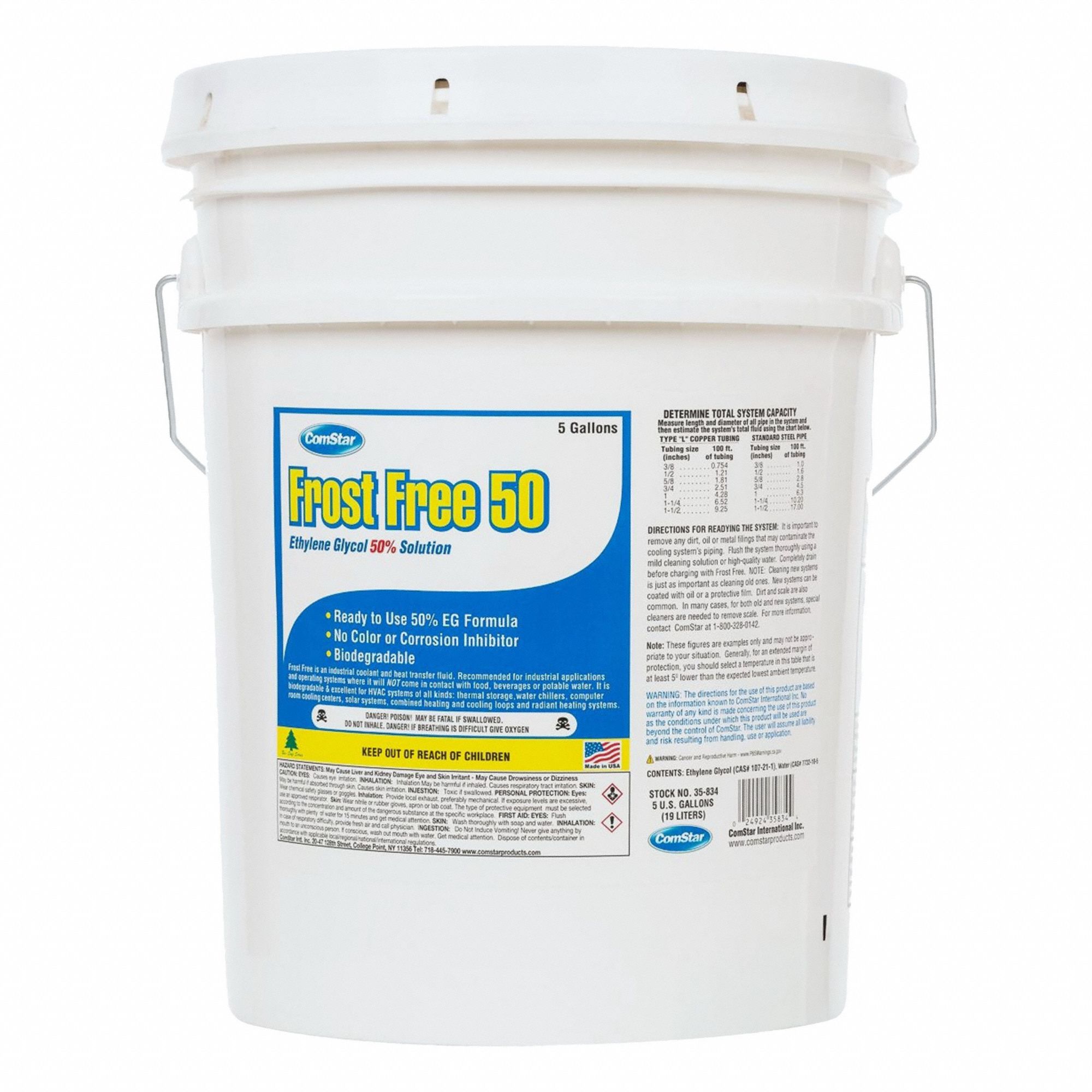 Frost Free 50: Frost Free 50, Not Food Safe, 50% Concentration, Clear, 5 gal Pail