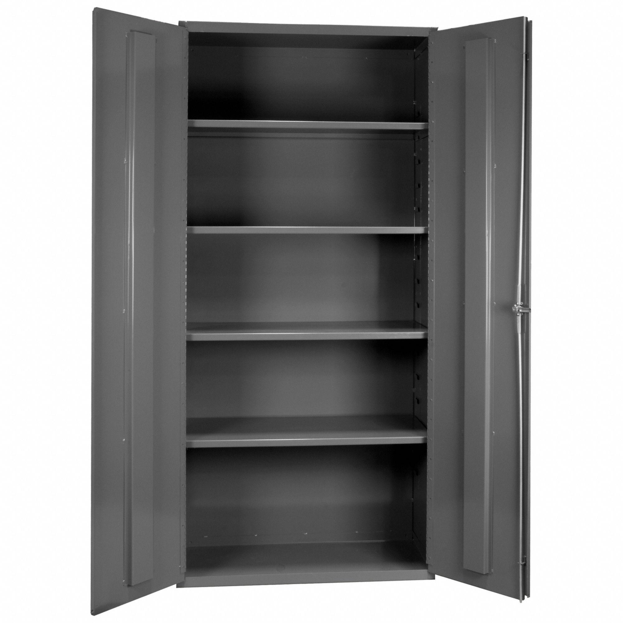 STORAGE CABINET, 36 IN X 24 IN X 72 IN, SWING HANDLE/KEYED, 14 GA PANEL THICK, FRAME