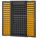 BIN CABINET, 36 IN X 24 IN 72 IN, 112 COMPARTMENTS, 96 BINS, YELLOW, FLUSH