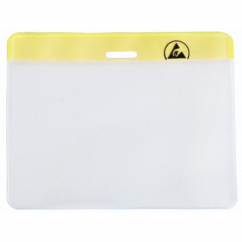 Badge Holder: Horizontal, 3 5/8 in Badge Pouch Wd, 2 3/8 in Badge Pouch Ht, 2 3/8 in Overall Ht
