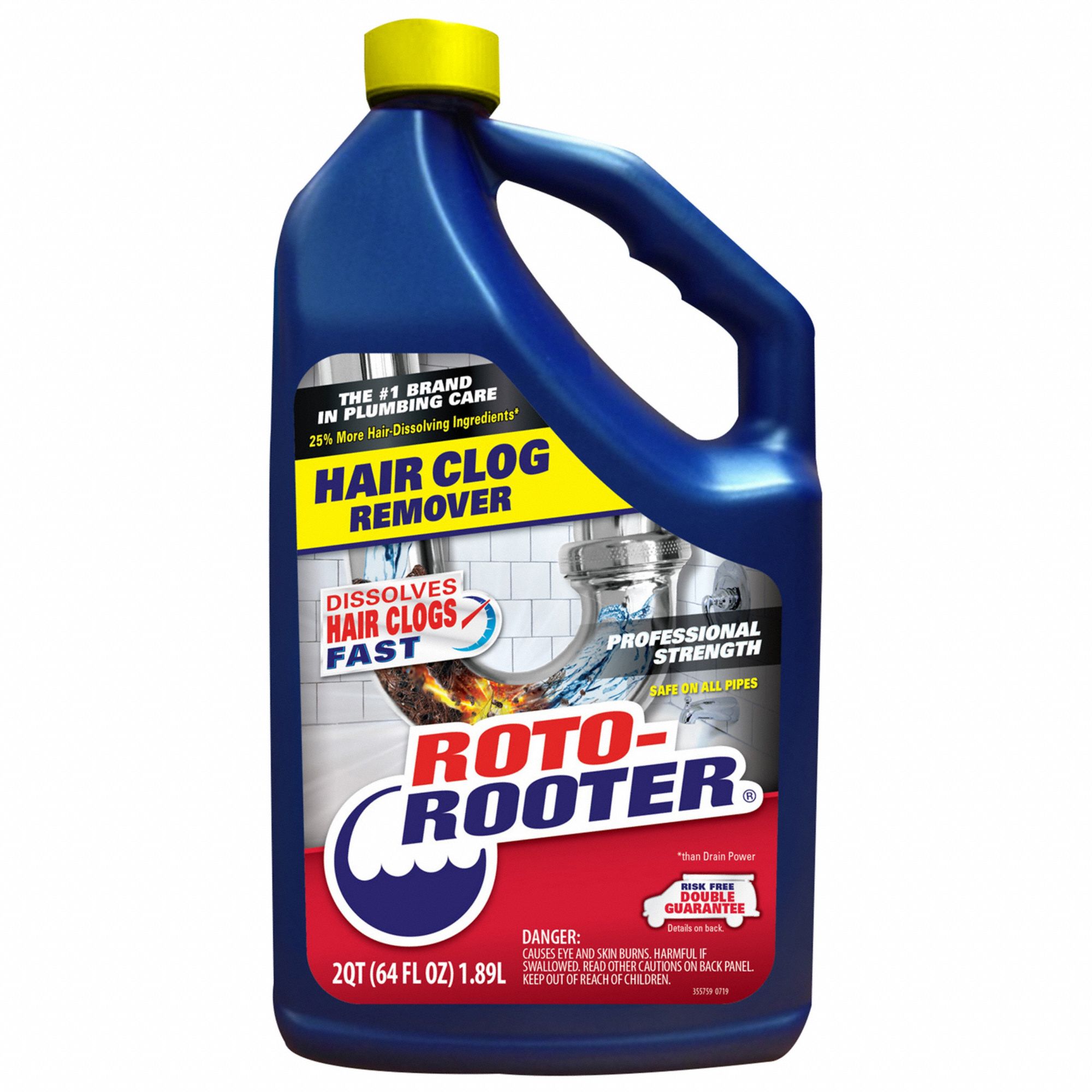 ROTOROOTER, Bottle, 64 oz, Hair Clog Remover 800XA7351405 Grainger