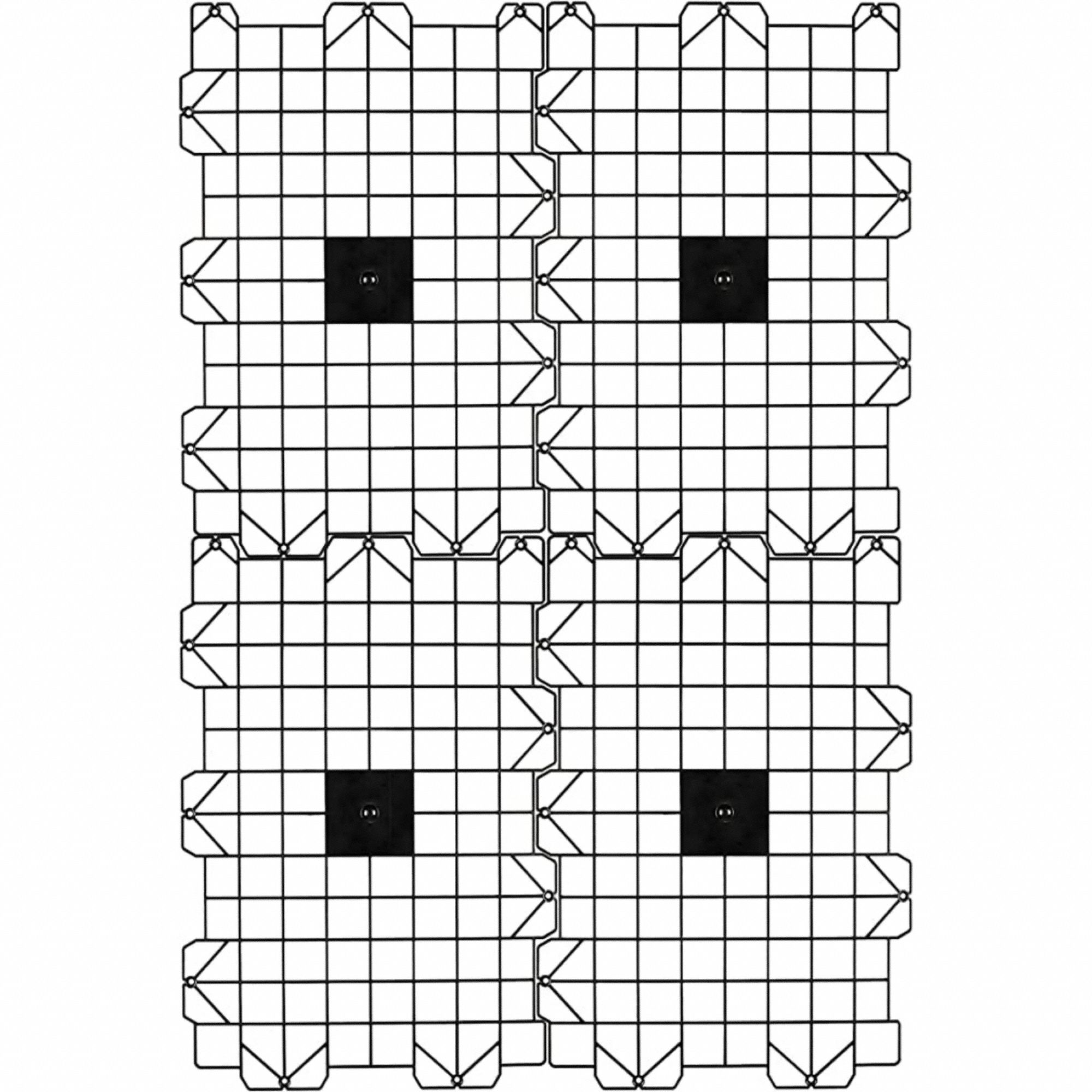Attic Plastic Flooring: Unassembled, Modular, 1 1/8 in x 24 in x 16 in, ABS/Polycarbonate