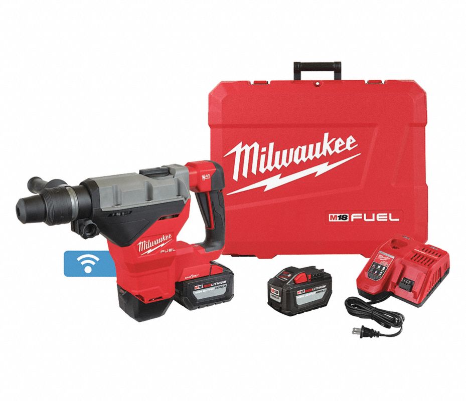 MILWAUKEE Kit Rotomartillo Inalámbrico, 18.0 Voltaje, 0 a 2900 Golpes