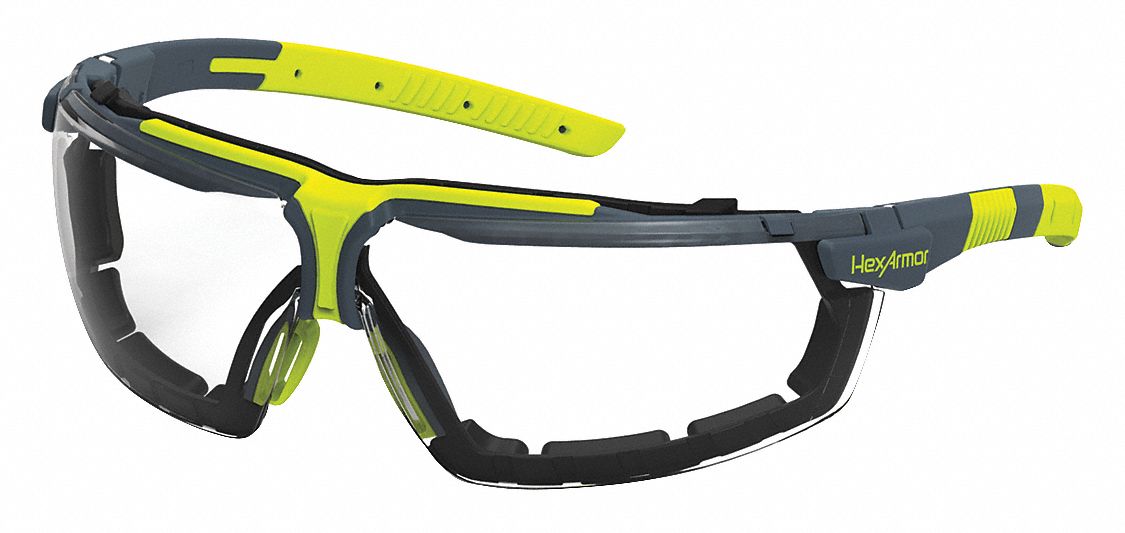LUNETTES DE PROTECTION, DEMI-MONTURE, ENVELOPPANTE, TPU/TPE, TRUSHIELD, CHARBON/TRSP, CSA, M, UNISEXE