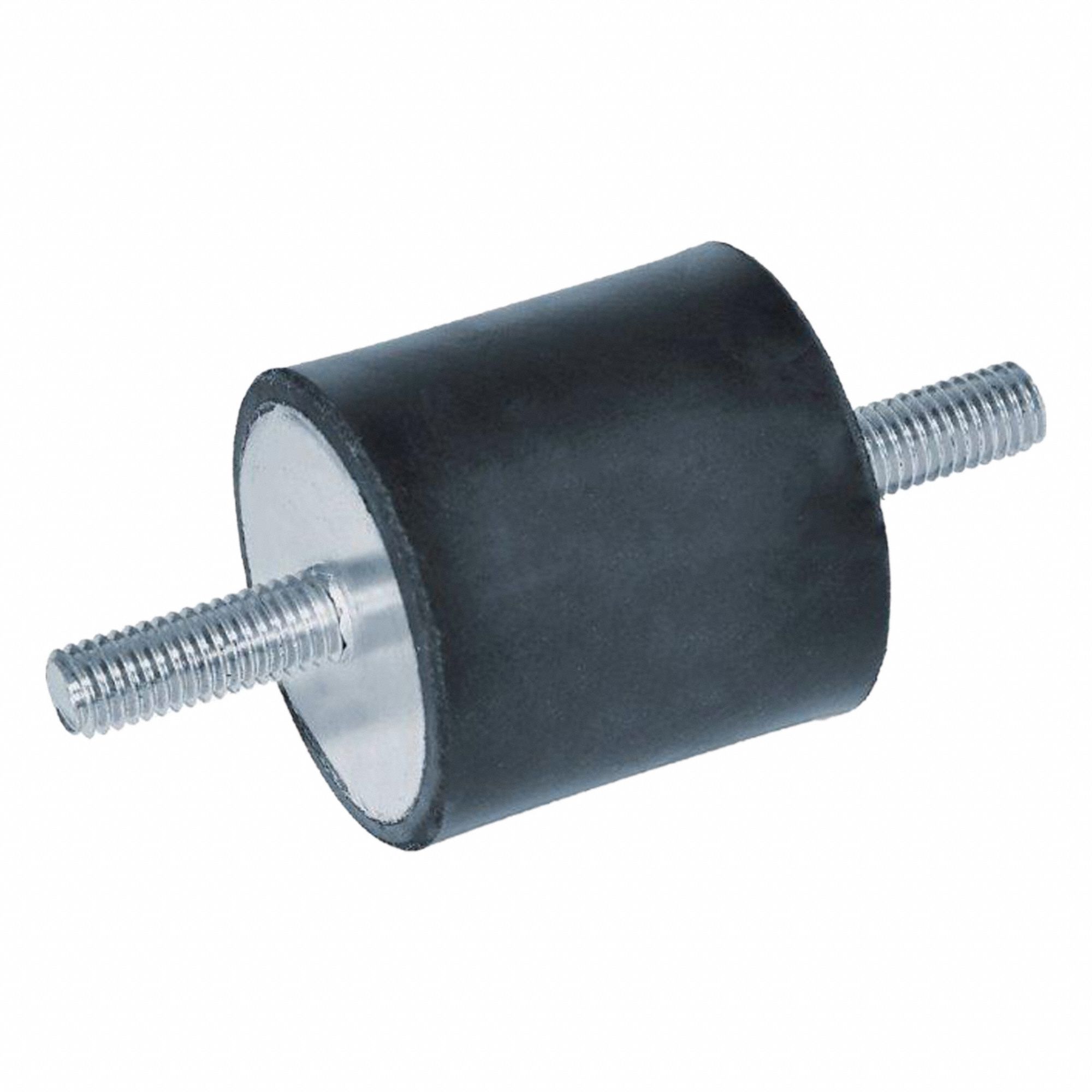 Vibration-Isolating Mount: Cylindrical, Natural Rubber, Male x Male Style, M10 Thread Size