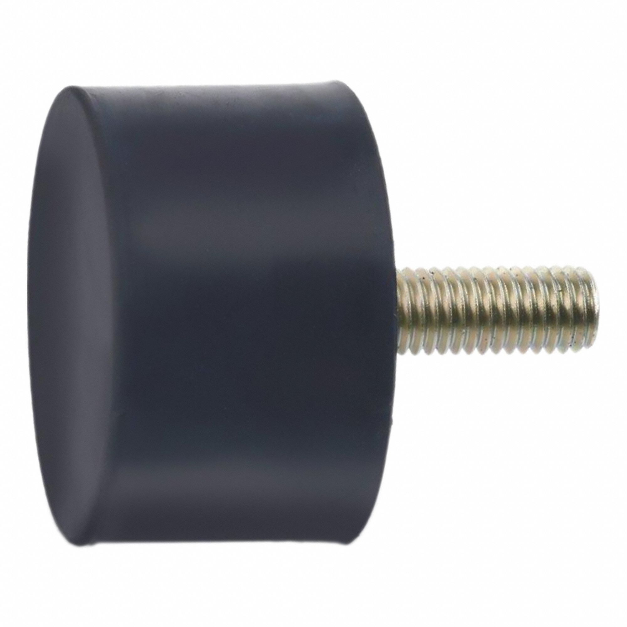 Vibration-Isolating Mount: Cylindrical, Natural Rubber, Male x Non-Threaded Style