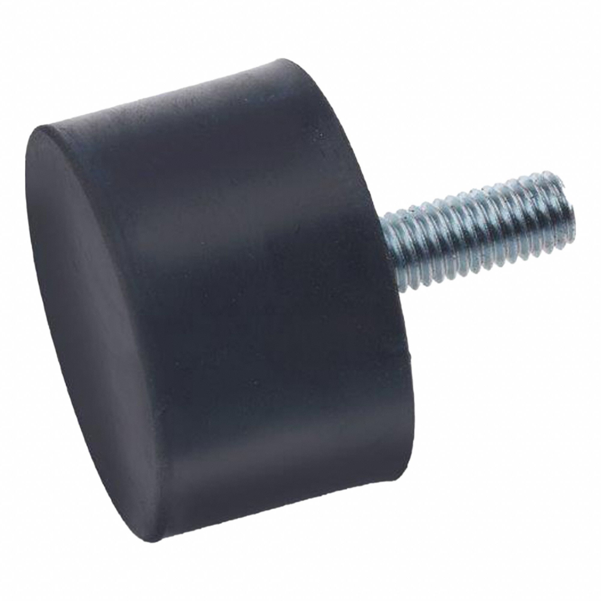 Vibration-Isolating Mount: Cylindrical, Natural Rubber, Male x Non-Threaded Style