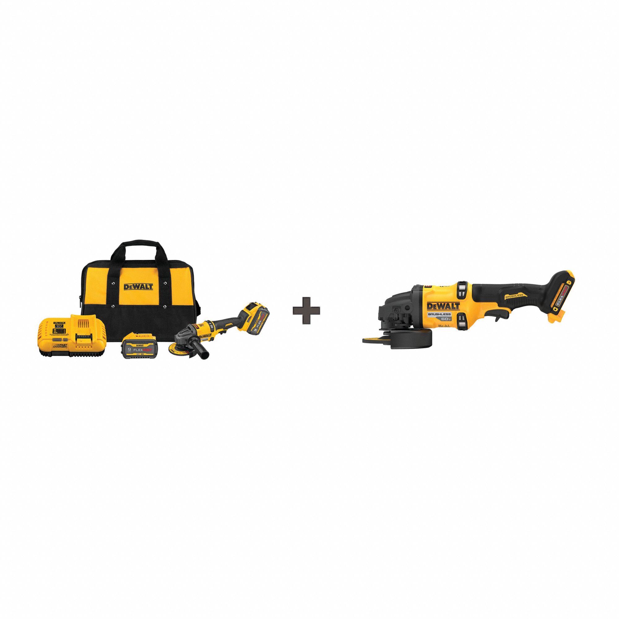 Trigger without Lock On Brushless Motor Angle Grinder Kit