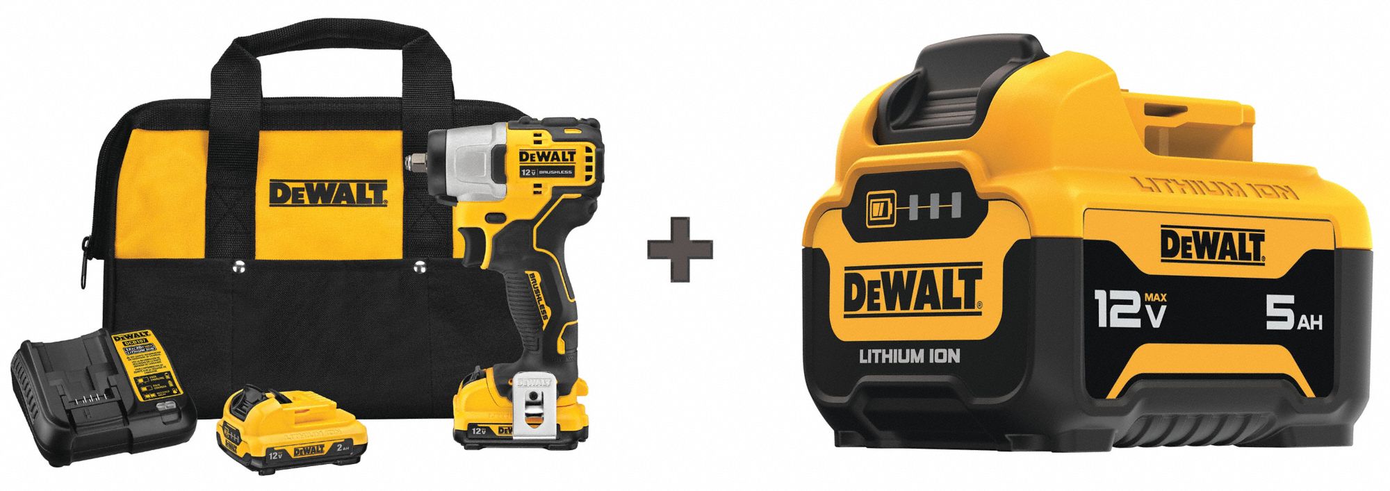 Impact Wrench, Cordless, Compact, 12VDC