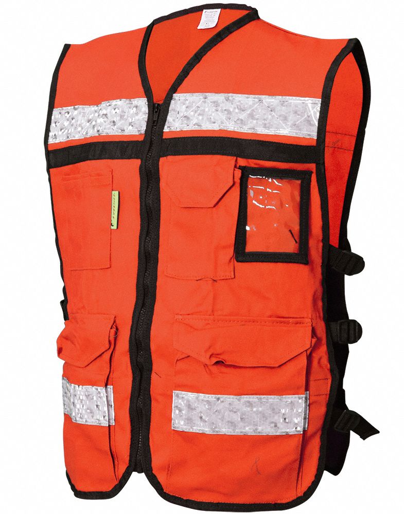 JYRSA Chaleco de Seguridad Naranja - Chalecos de Alta Visibilidad - 28F554 | - Grainger México