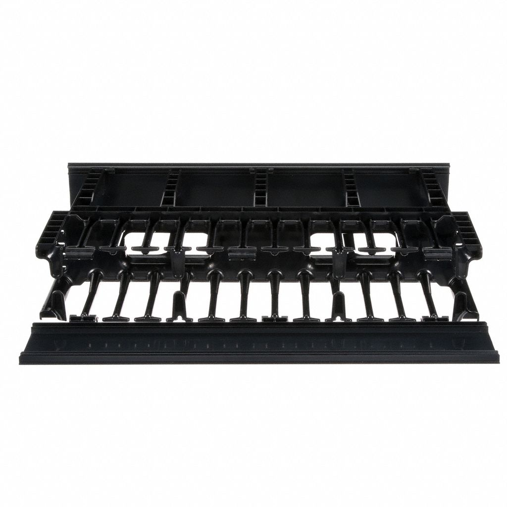 Horizontal Dual-Sided Manager: 2 Rack Units, Dual-Sided Manager, 3 1/2 in Overall Ht, NM2