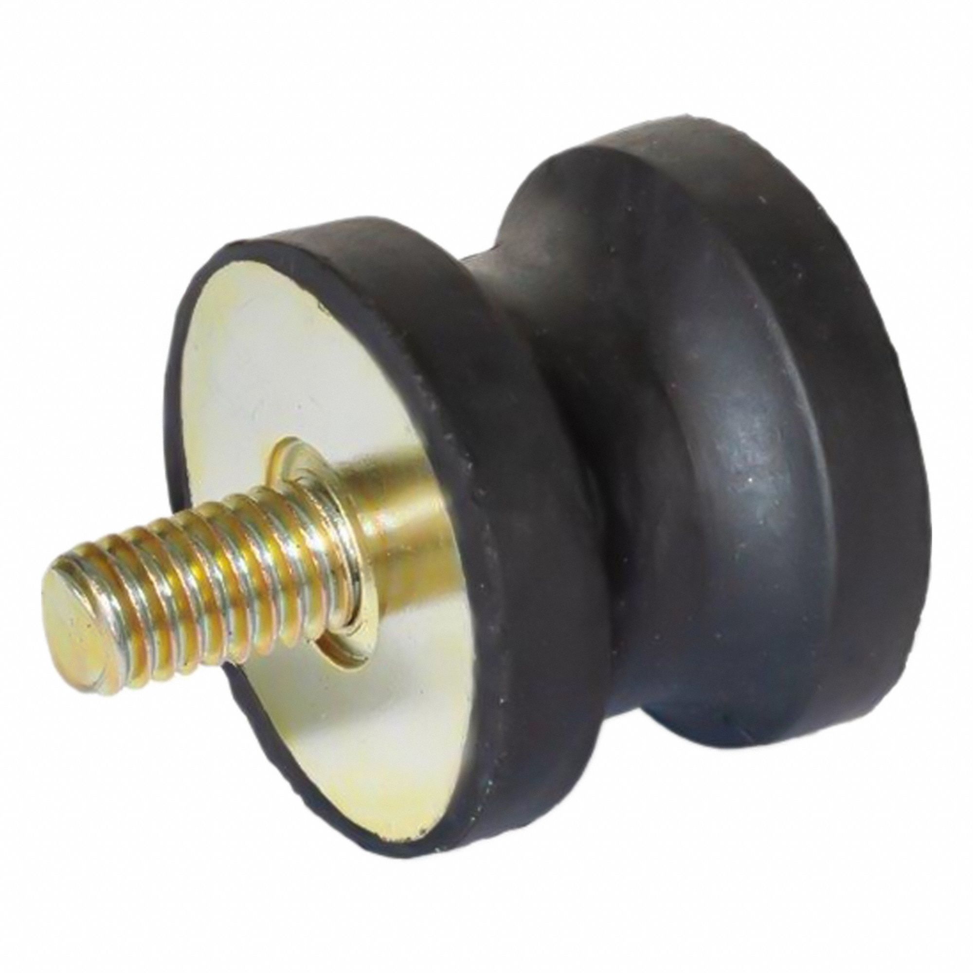 Vibration-Isolating Mount: Hourglass, Natural Rubber, Male x Female Style