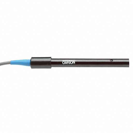 Conductivity Probe: Conductivity/Temp, OAKTON Connector, Round, Platinum, 0.76 m Cable Lg