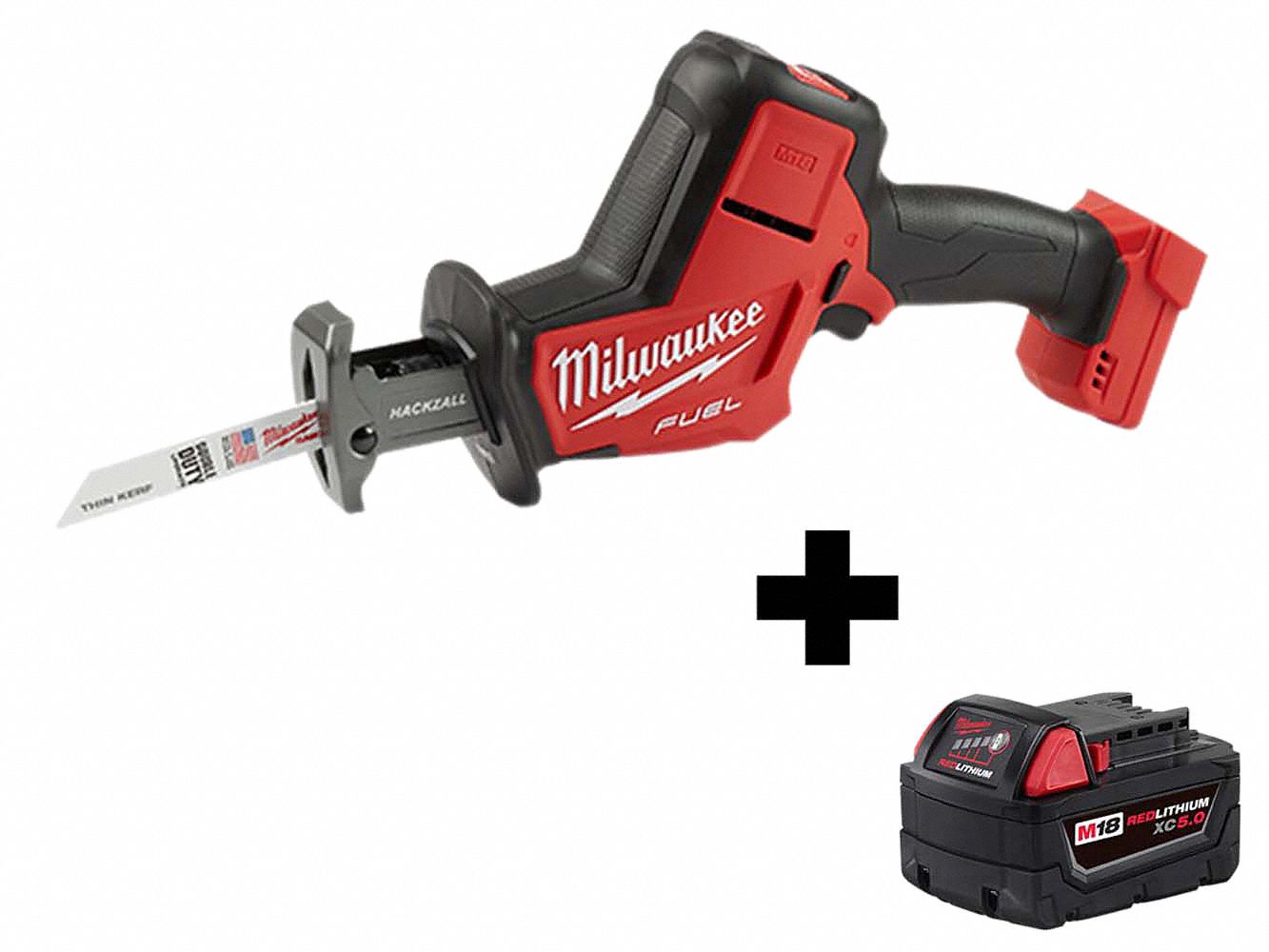 MILWAUKEE Compact, Reciprocating Saw, 7/8 in Stroke Length, 3,000 Max