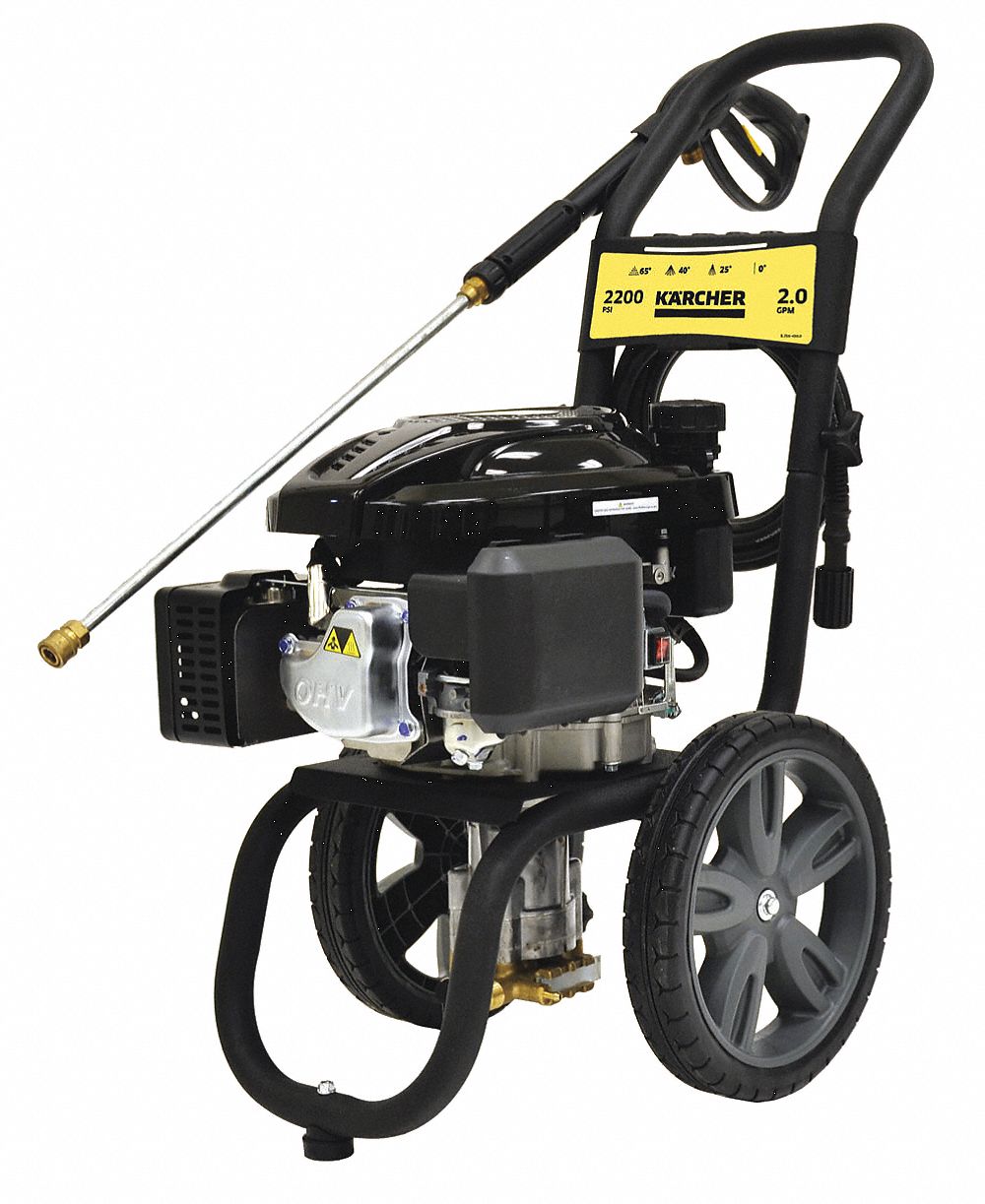 Trabajo Medio (2000 a 2799 psi), 2200 psi, Gas, Fría, Caliente, Carretilla, 2.0 gpm, Karcher