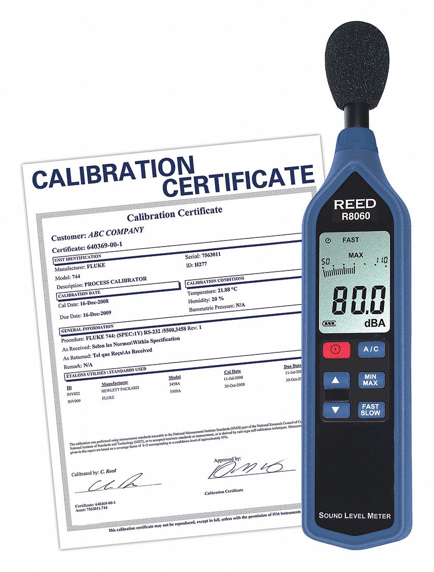 SOUND LEVEL METER WITH NIST,4 DIGIT LCD,