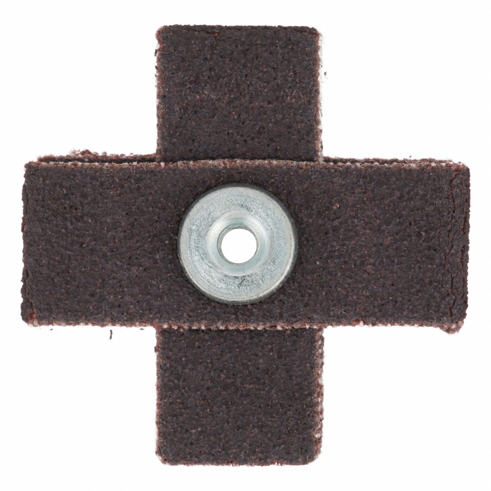 Cross Pad: 1 in W x 1 in L, #3-48 Eyelet, Aluminum Oxide, 120 Grit, X Wt Cotton, R228