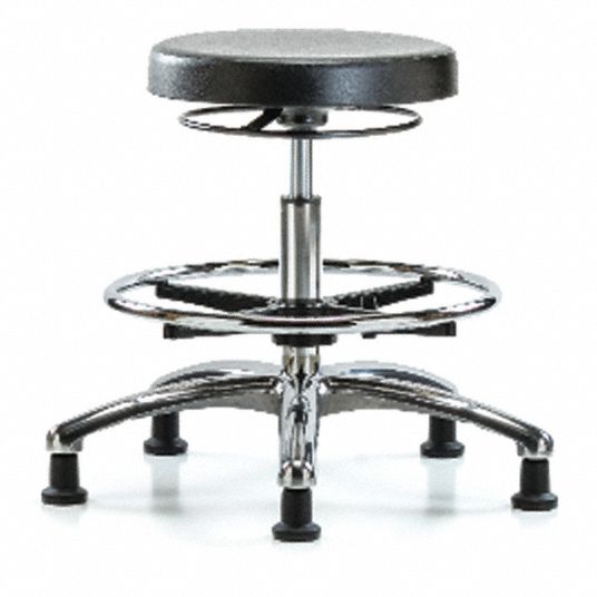 BLUE RIDGE ERGONOMICS Cleanroom Pneumatic Stool with 300 lb Weight ...