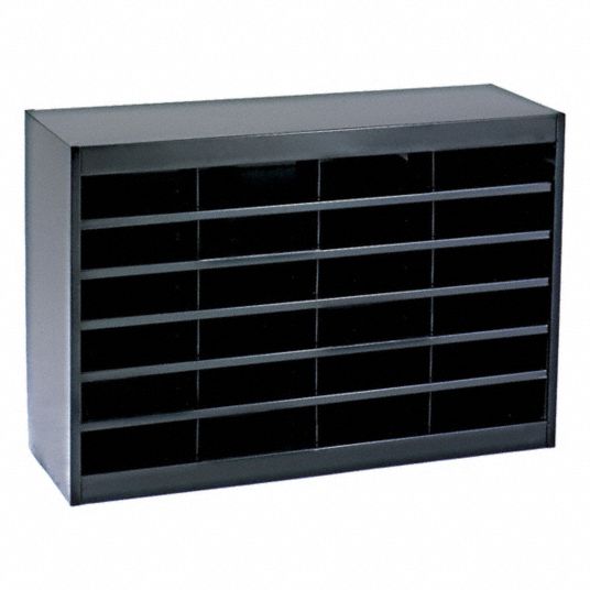 SAFCO, Black, 24 Compartments, Literature Rack - 619R47|9211BLR - Grainger