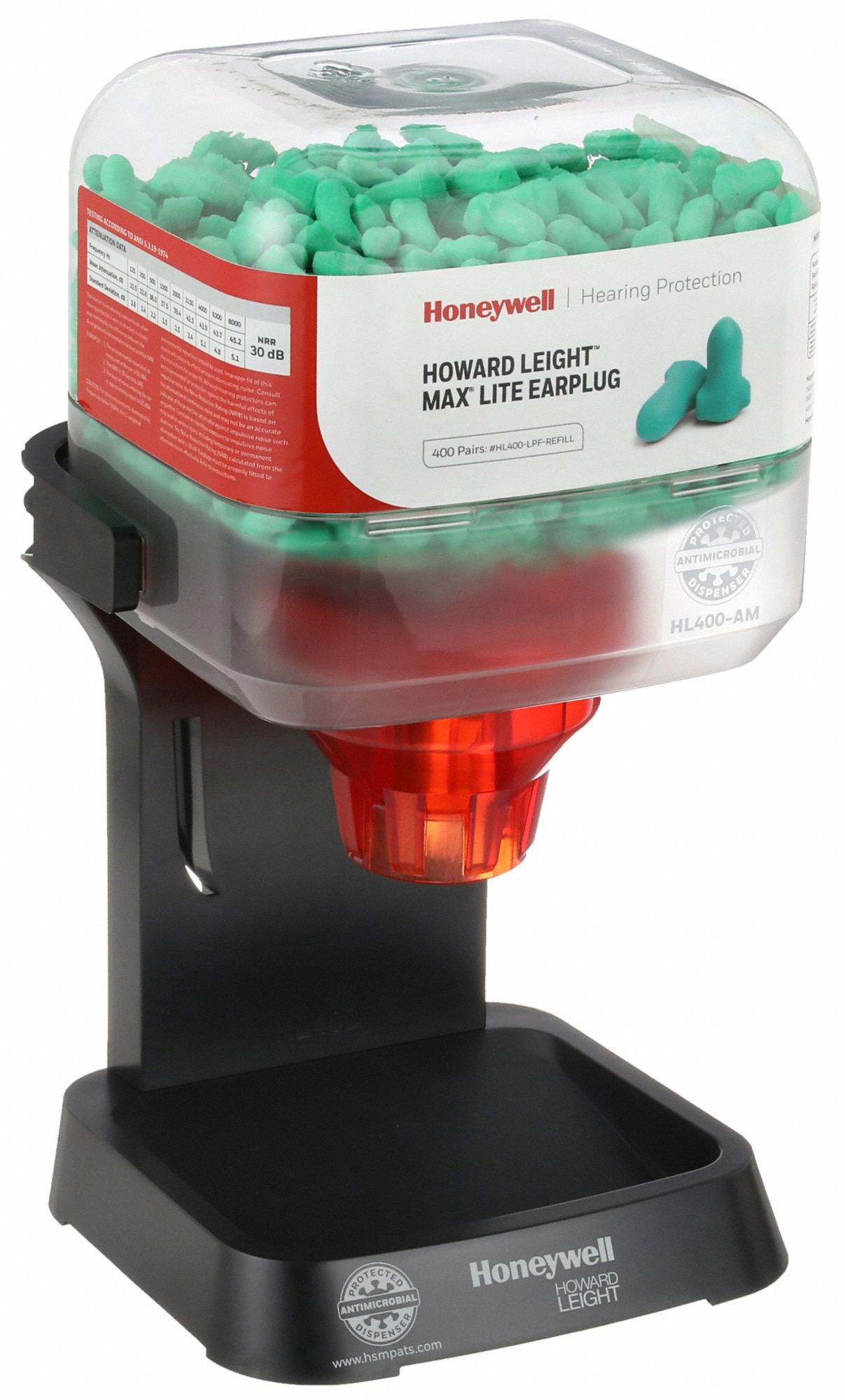 Earplug Dispenser, Antimicrobial, LPF