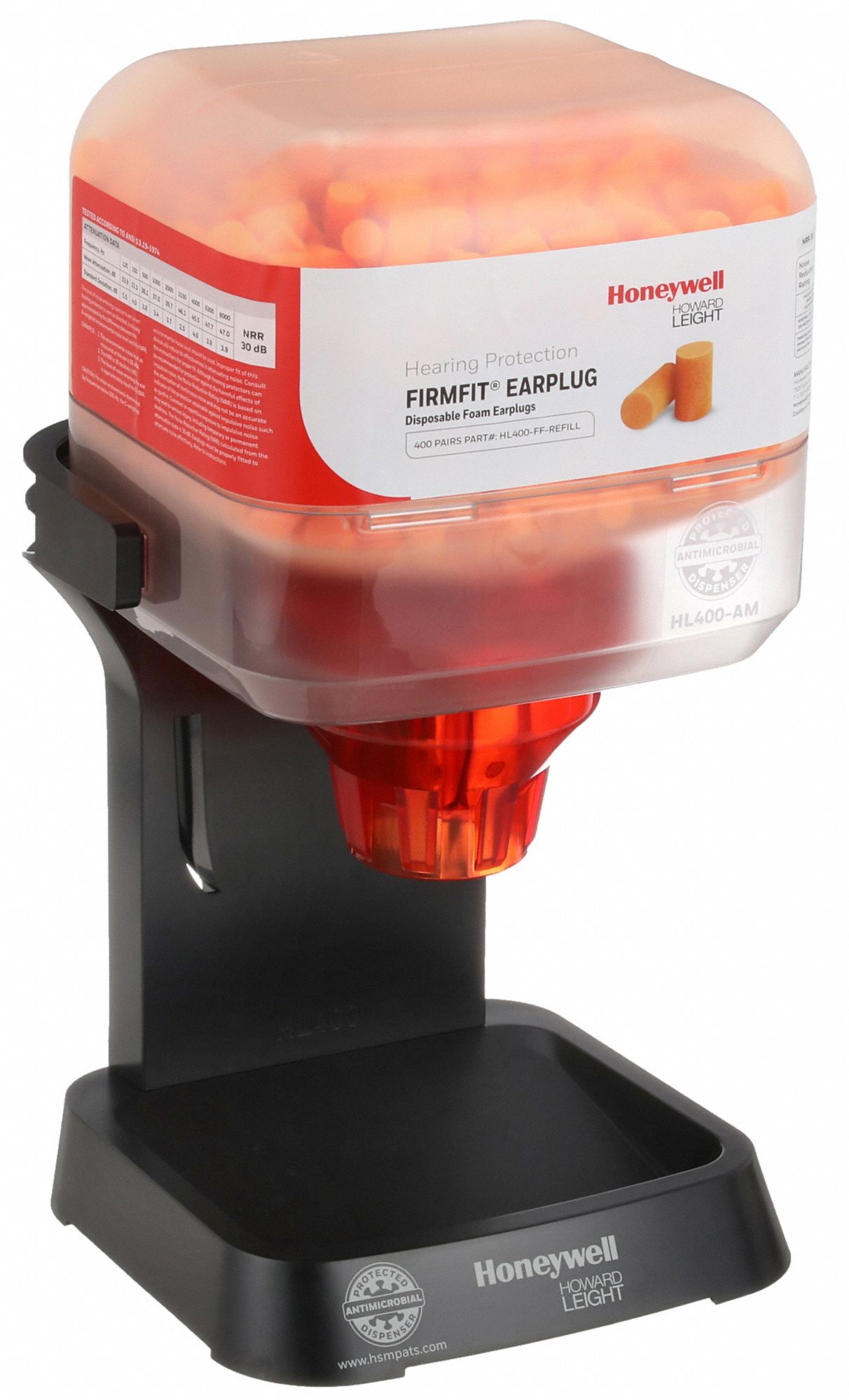 Earplug Dispenser, Antimicrobial,