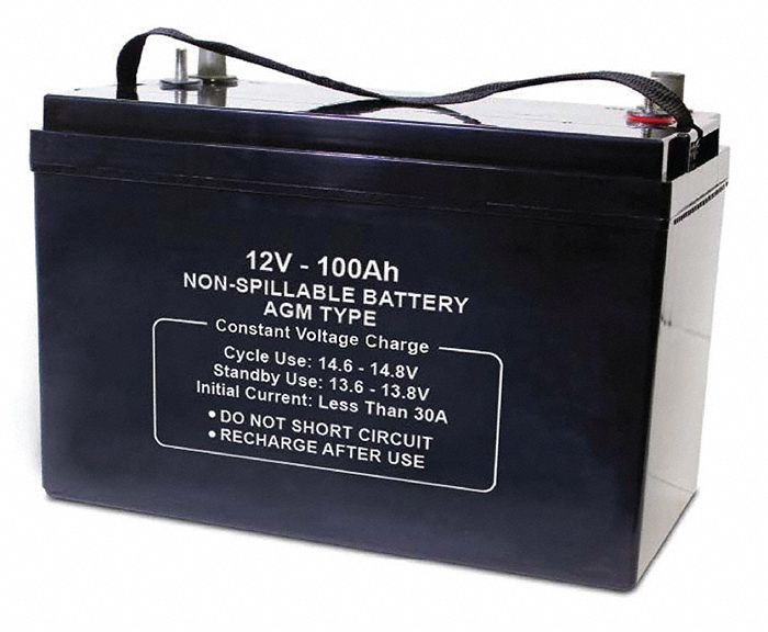 UPG, 12, 100 Ah Capacity, Universal Battery - 359PL0|40505 - Grainger