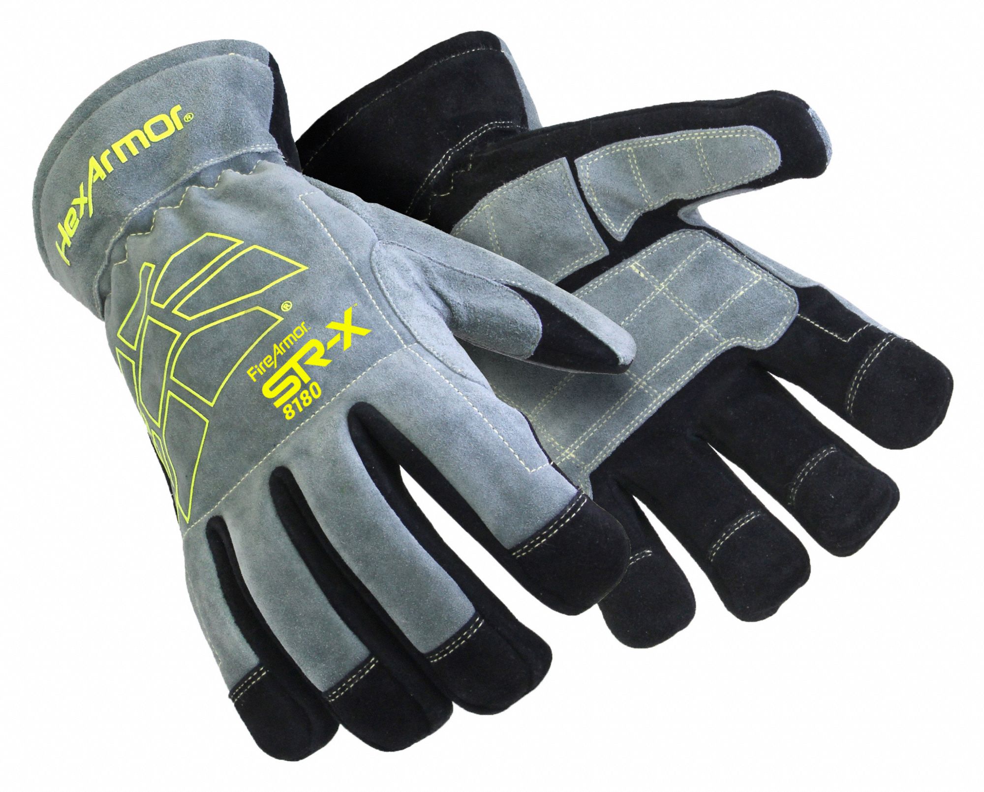 FIREARMOR GLOVE, GAUNTLET CUFF, XXL, COW SUEDE, ARAMID LINER, 13¾ IN, CLUTE CUT